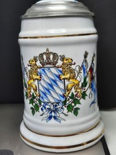 Bierkrug mit Zinndeckel