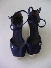 ¯_¯_¯ ESPRIT - Riemensandalette Pantoletten Sandalen - Gr. 37 - blau ¯_¯_¯!21