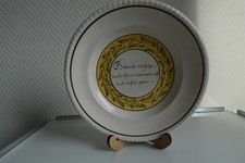 Fayence Teller Spruchteller