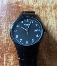 BOCCIA Herrenuhr Titanium Keramikarmband 3512-09 36mm 5ATM Schwarz matt