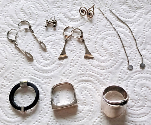 Silber schmuck edle ringe - -, (