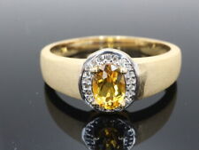 GOLDJUNGE69 * HARRY IVENS IV EDELSTEIN RING (20) GOLDBERYLL 6x4mm 925er SILBER/V