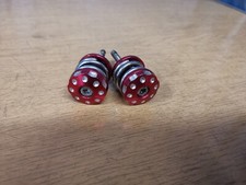 Griffe Abschluss Kappen R+L Lenker Rot  TUNING Roller Scooter Moped 