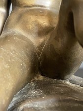 Antike Bronze Statue Weiblicher Akt Jugendstil Bronzefigur Skulptur C.A. Söding