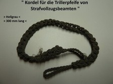 " Trillerpfeifenkordel - grau "  Strafvollzug der DDR