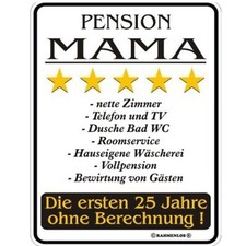 Blechschild Pension Mama