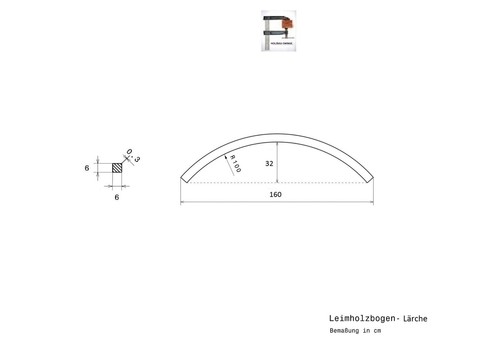 Lärche 6x6 leimholzbogen - lärche,