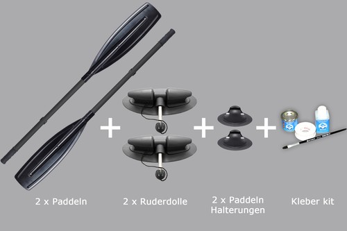 Set schwarze paddel - set:,