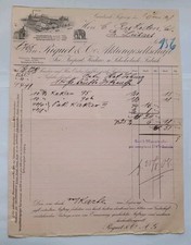 Leipzig Brief Rechnung 1908 Riquet &Co.AktiengesellschaftSachsen Germany Selten 
