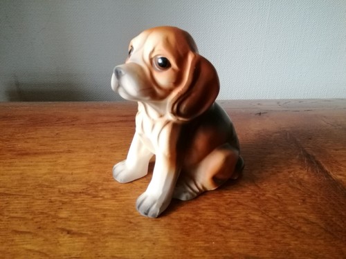 Kleine porzellanfigur hund - porzellanfigur,