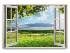 120x80cm Wandbild Fensterbild