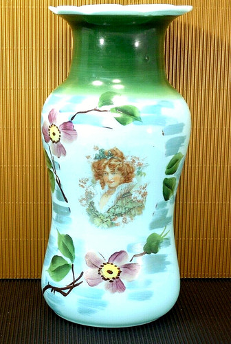 Antik opal glas - glas, vase