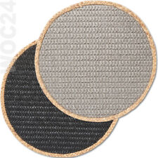 38 cm Tischset Platzdeckchen Platzset Tischdeckchen Platzmatte rund grau schwarz