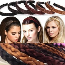 Geflochten Haarreifen Zopfhaarreif Stirnband Haarband Dirndl Blond Weinrot