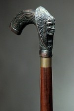 Vintage Häuptling Kopf Holz