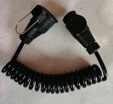 NeuSpiralkabel PKW Anhänger Verlängerungskabel 13 polig Stecker Kupplung Adapter