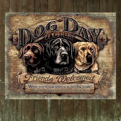 Hunde blechschild 40 cm - hunde,