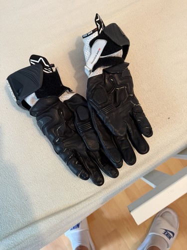 Motorrad leder handschuhe - m,