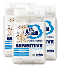 3x 10kg = 30kg Cat & Clean® Katzenstreu Sensitive mit Babypuderduft Klumpstreu 