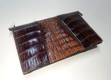Vintage Kroko-Clutch – braune Leder Handtasche Luxus Designstück