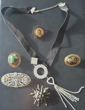 Fotobrosche - und Modeschmuck Broschen, Anstecknadeln, -Konvolut gebraucht-