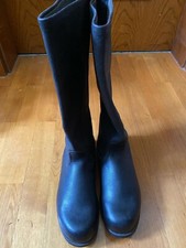 WWII STYLE SCHWARZE KNOBELBECHER JACKBOOTS BLACK LEATHER EU 43 US 10 UK9