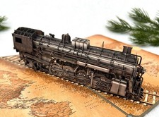 Edle Pop Up Karte Lokomotive