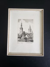 Vintage Feder Tuschezeichnung