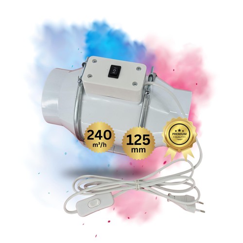 125mm turboventilator 240m - 125mm, 240m³/h