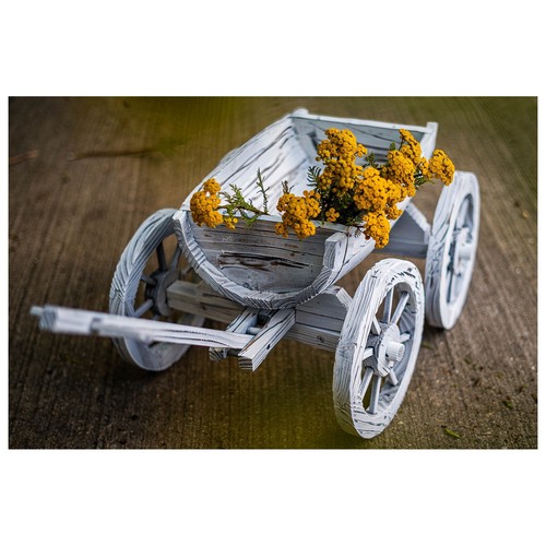 Holzhandwagen weiß rustikal - holzhandwagen,
