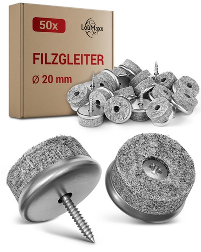 Loumaxx 50er set - loumaxx, filzgleiter