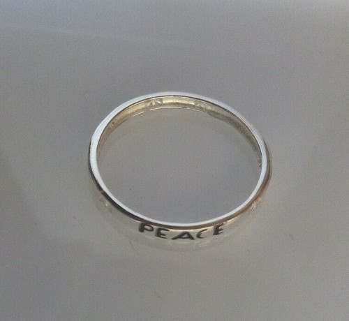 Sterling silver peace sign - silver,