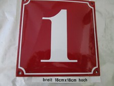 Hausnummer Emaille Nr. 1