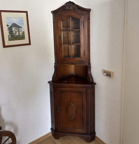 Biedermeier eckvitrine vitrine - biedermeier,