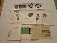 DDR Uhren Werbung Produktblatt GUB Glashütte Feingeräte Weimar UMF Ruhla 1964/66