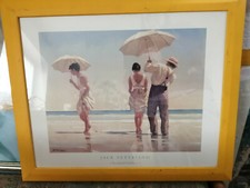Bild Druck Jack Vettriano in gelben Holzrahmen Deko Geschenk Portland Gallery
