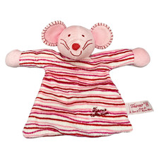 Tiamo Collection Ratte Maus Rassel Bär Plüsch Baby rosa rot gestreift ca 20cm