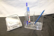 Stiftehalter Plexiglas Stiftebox Box Schreibtisch Büro Schule Studium  Locher