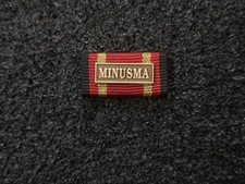 S1-53) Bundeswehr Einsatzmedaille Ordensspange Bandspange MINUSMA bronze UN Mali