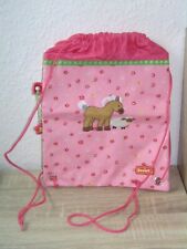 Scout Rucksack für Kita Kinder rosa mit Pferd Pony und Schaf wie Turnbeutel