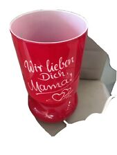 Nachtisch Lampe  mit Aufdruck  "Wir lieben Dich Mama" in Rot  siehe Foto 