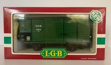 LGB Spur G 4135 S Gedeckter grüner Güterwagen mit Dampfloksound
