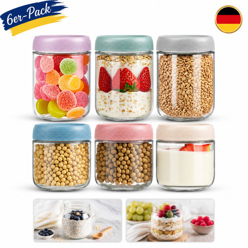 Mason jar overnight oats - 6x,