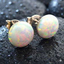 Lab Opal Ohrstecker aus 925