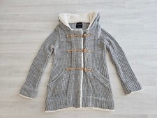Zara Strickmantel Cardigan mit Teddyfell Grau Größe S, neu & ungetragen