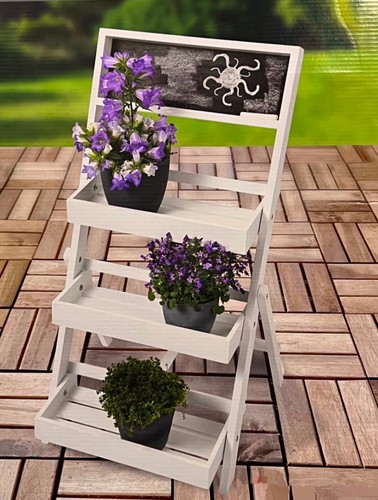 Blumentreppe aus holz mit - blumentreppe,