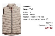 Superdry Weste Größe L, Warm, Neuwertig