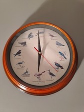 Vogel-Wanduhr mit heimischen Singvögeln und Vogelstimmen 25,5cm