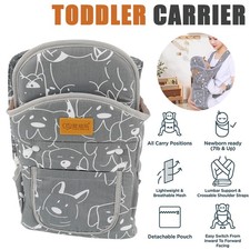 Babytrage-Tragetuch, verstellbar, für Kleinkinder, Tragetuch, Rucksack, Grau DHL