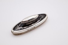 Antik Silber & Faux Schildpatt montiert Nagel Puffer gepunzt Chester 1926